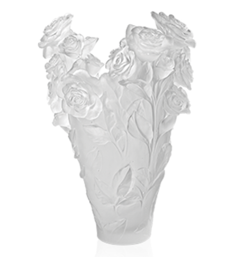 White magnum vase Rose Passion