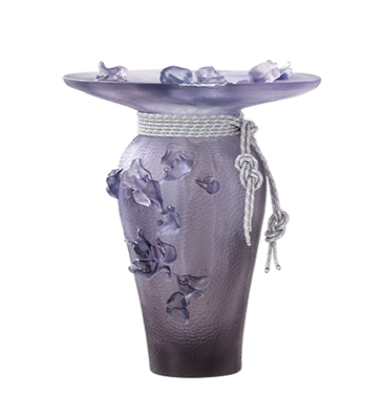 Fantasy Garden Grey & Purple Vase