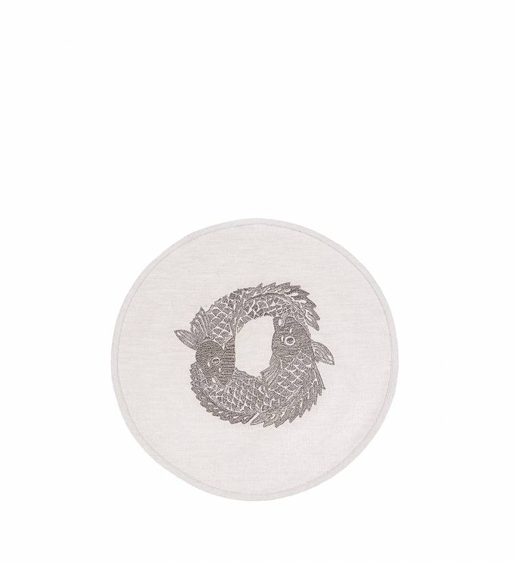 KOI CIRCLE EMBROIDERED PLACEMAT