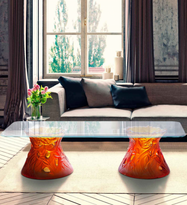 Large Vegetal amber coffee table