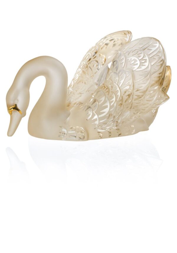 SWAN HEAD DOWN FIGURE GLD LUS.