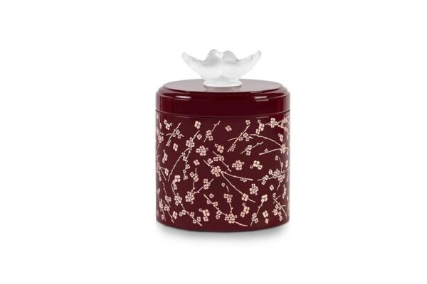 BURGUNDY LACQ WOOD BOX LS FL CERISIER