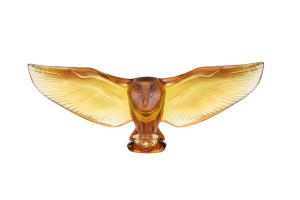 BARN OWL SCULPTURE AMBER