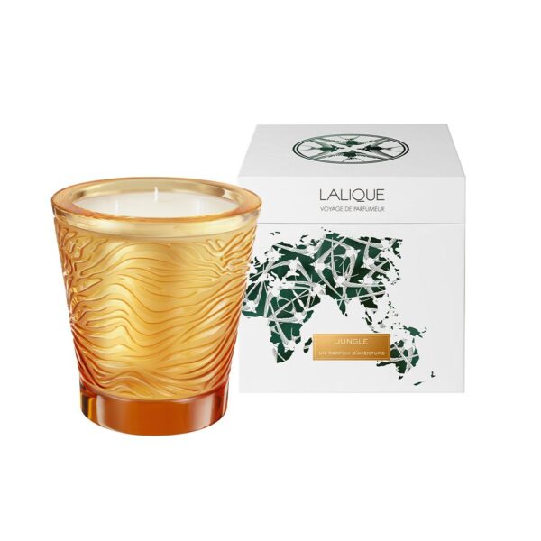 JUNGLE CANDLE VASE AMBER 999P