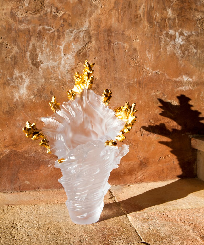 MER DE CORAIL VASE GM WHITE GILDED - Image 2