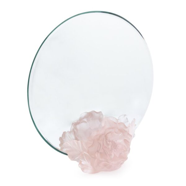 Camelia Daum Pink Mirror, a reflection of floral delicacy, captures the radiance of natural light.