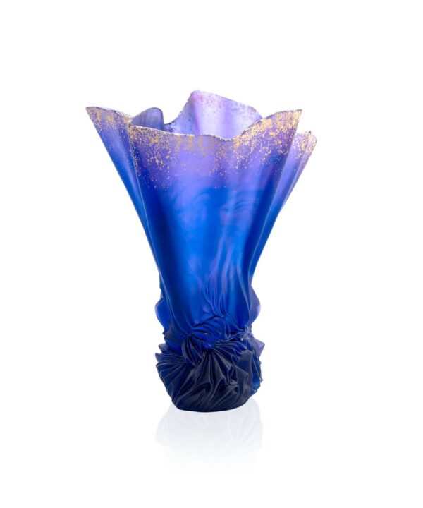 LARGE DRAPED VASE 99 EX MIDNIGHT BLUE GI