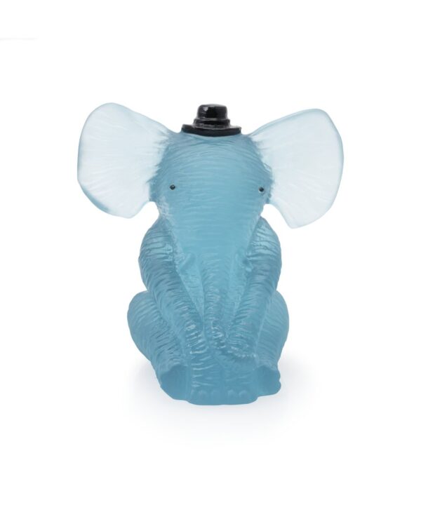 Daum 'Turquoise Elephant' sculpture, an expression of the wilderness in pâte de verre, capturing shards of light.