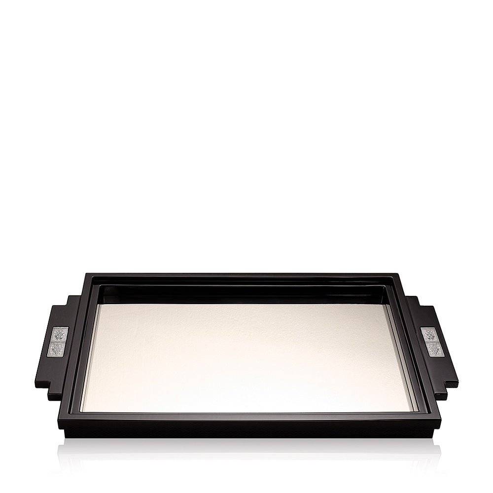 LACQUERED RAISINS BLACK LARGE TRAY