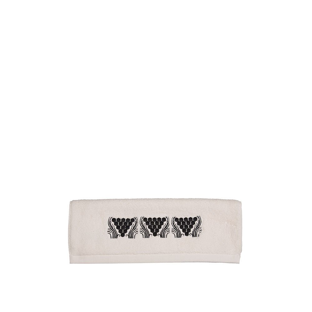 RAISINS GUEST TOWEL,IVORY-BLACK