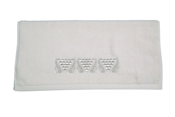 HAND TOWEL IVORY SILVER