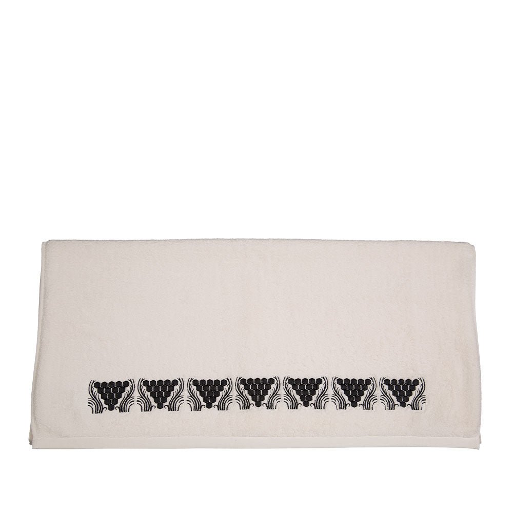 RAISINS BATH TOWEL, IVORY-BLACK