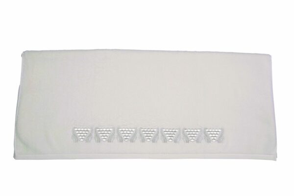 BATH SHEET IVORY SILVER