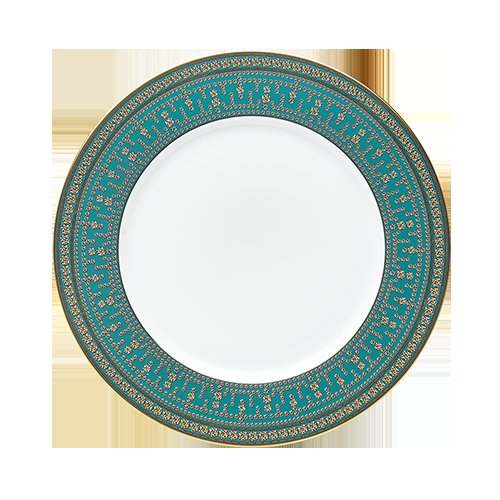 DINNER PLATE TIARA BLEU PAON OR