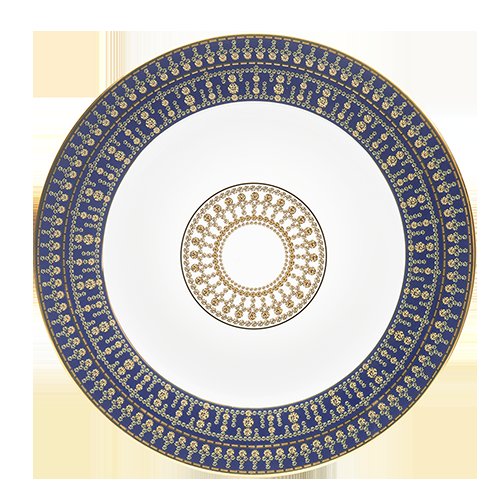 UNDERPLATE TIARA BLEU PRUSSE OR