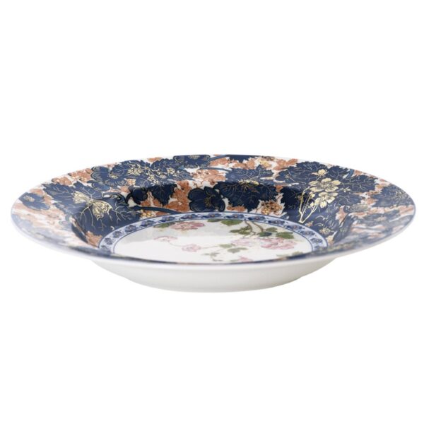 Dammouse — Deep Round Dish — Bleu — Gold