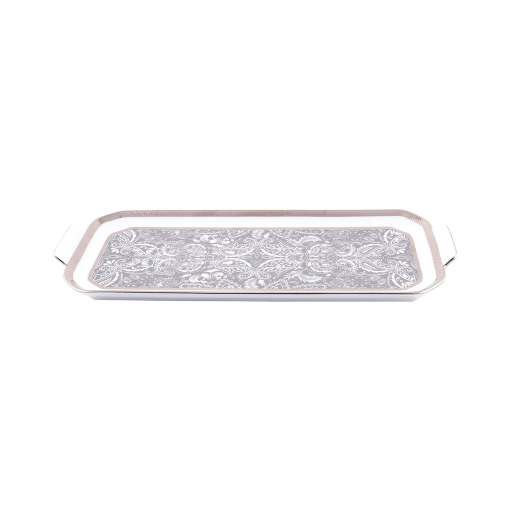 Romane — Rectangular Cake Platter — Gris — Platinum