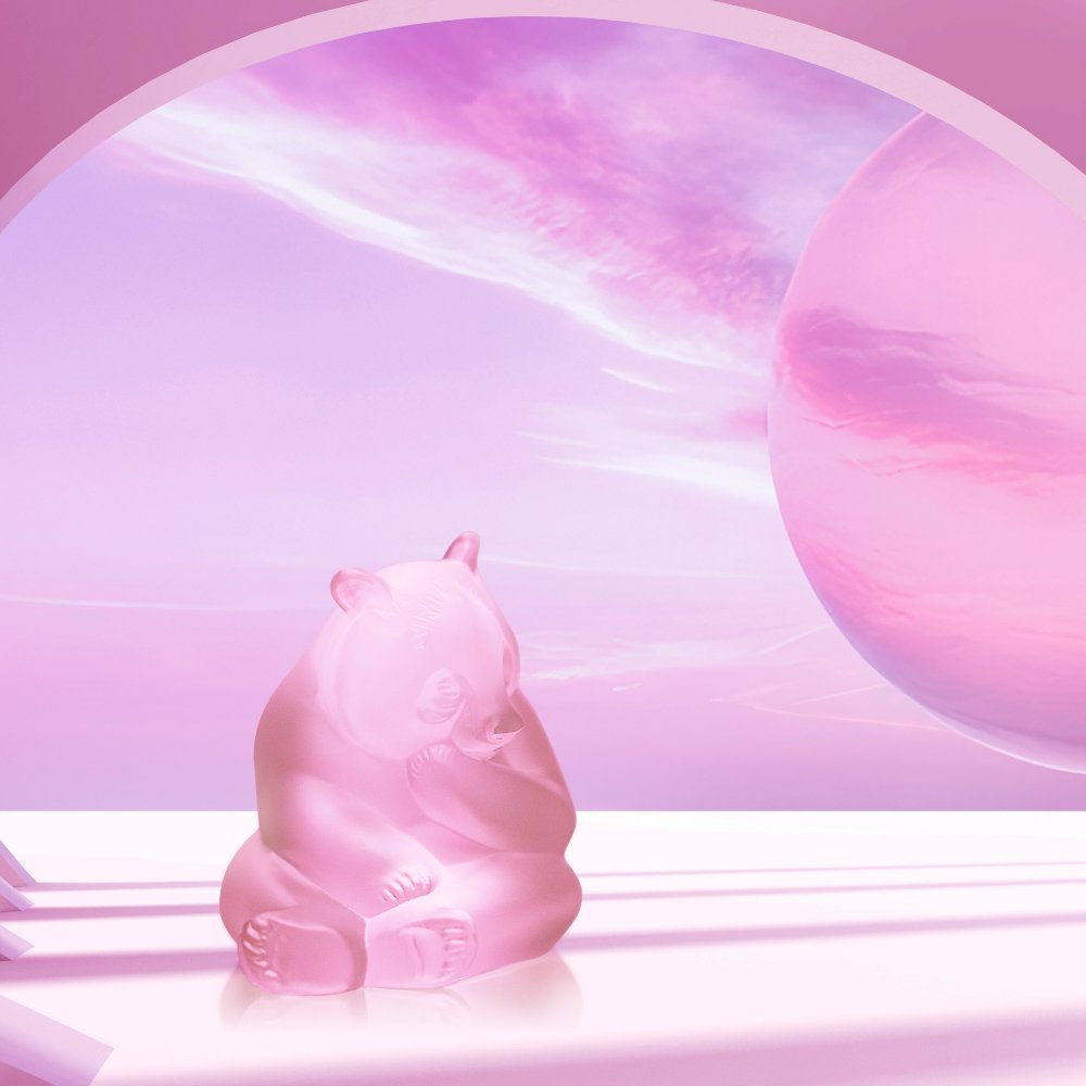 PANDA FIGURE PINK LUSTER - Image 2