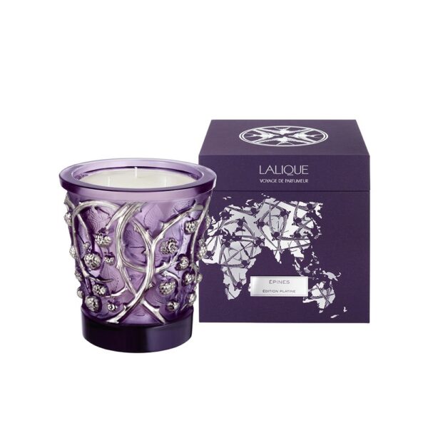 CRYSTAL CANDLE EPINES PLATINE