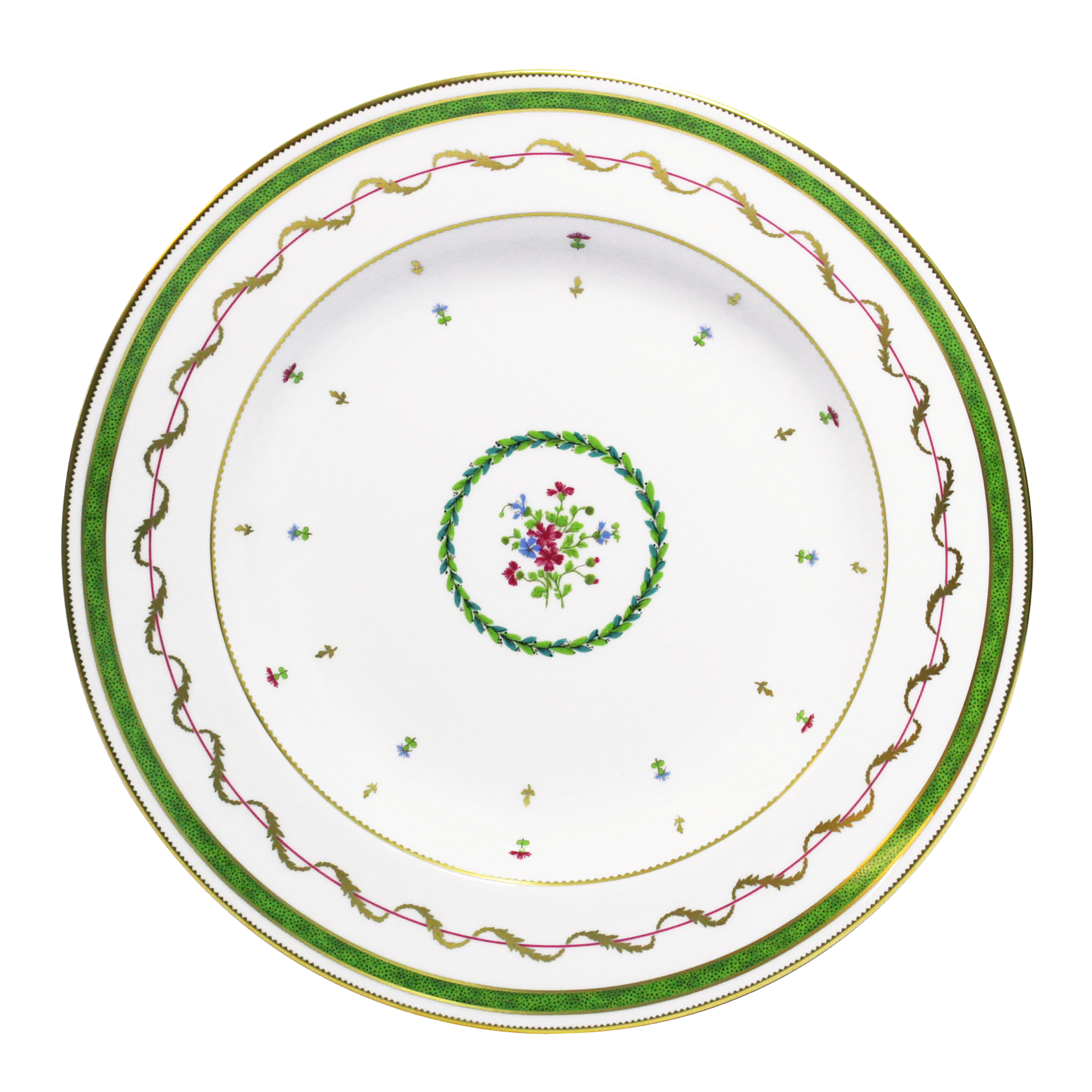 Vieux Paris Vert — Deep Round Dish