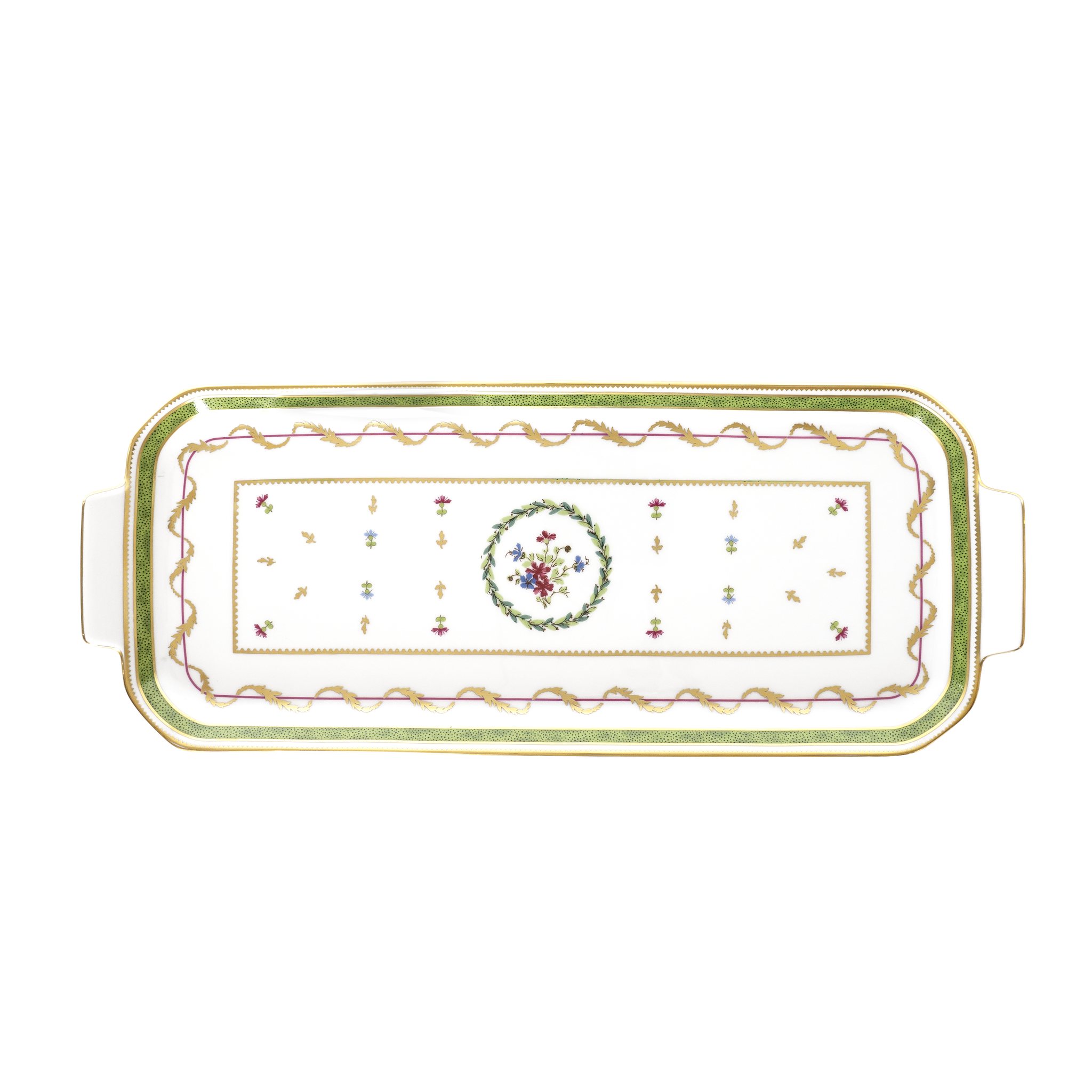 Vieux Paris Vert — Rectangular Cake Platter