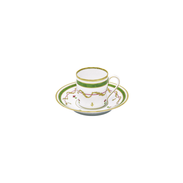 Vieux Paris Vert — Coffee Cup And Saucer